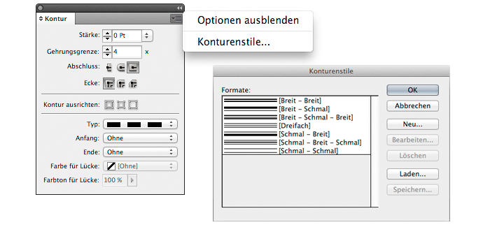 konturenstile indesign kostenlos