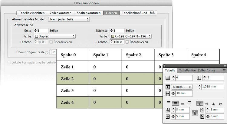 Tabellen in InDesign erstellen