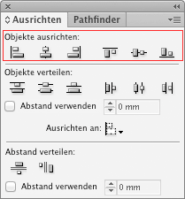 Ausrichten, Duplizieren und Verteilen mit InDesign